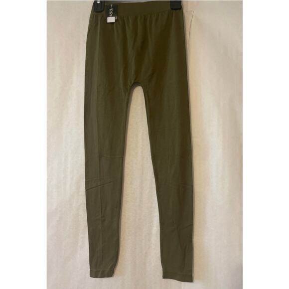 Yelete NWT Long Leggings 5Pk Gray Red Brown Green Burnt-Orange 1 Size fits most - Picture 7 of 7